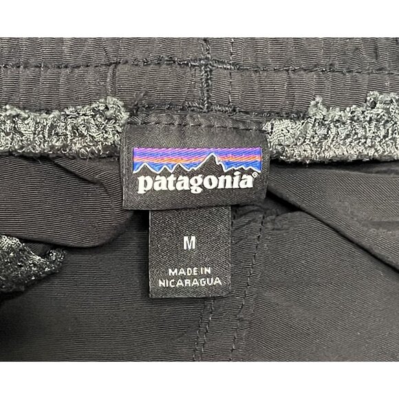 Patagonia Womens Baggies Shorts Worn Wear Black Size M 100% Nylon - Picture 3 of 8